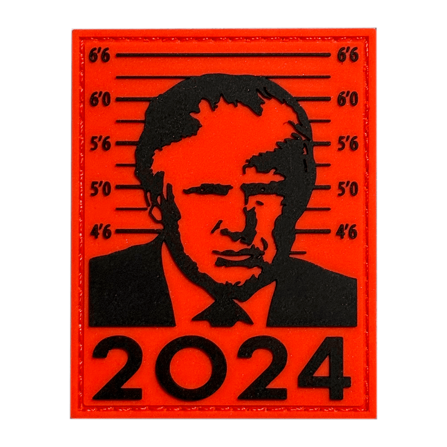 Trump Mugshot 2024 PVC Patch Red